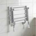Folding Shower Seat Wall Mounted, White WPC