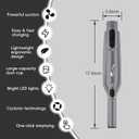 Cordless Handheld Vacuum, Lightweight Portable Hand Vacuum Cleaner with LED Light,Rechargeable Hand Held Vacuum with One-Touch Empty, Powerful Suction for Office, Home,Car, Coal