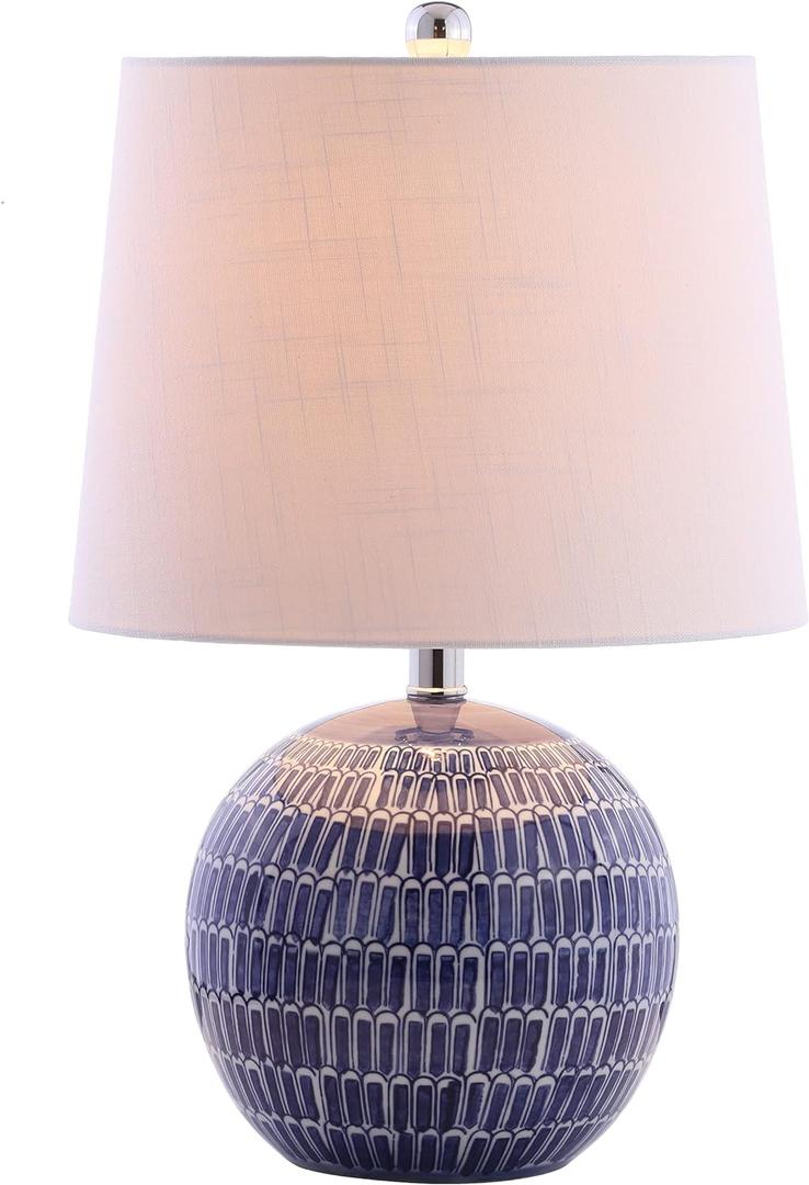 JONATHAN Y JYL5044A Ronald 21" Ceramic LED Table Lamp Coastal Contemporary Bedside Desk Nightstand for Bedroom Living Room Office College Bookcase LED Bulb Included, Navy