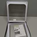 Cat Door for Interior Exterior Door (Outer Size 9.8" x 9.3"), 4-Way Locking Flap for Cats & Dogs(Circumference < 23"), Weatherproof Pet Door, White, ABS Material (L)