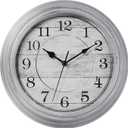 Wall Clock 12 Inch Vintage Decorative Battery Operated Silent Gray
Round clock; clear glass easy read; silent non-ticking; for living room, kitchen, bedroom