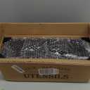 Suli Extra Large Kitchen Utensils Holder with 4 Compartments, Wooden Utensil Organizer for Kitchen Countertop, Farmhouse Kitchen Decor, Rustic Cooking Utensil - Black