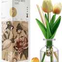 Reed Diffuser Set,4.1fl oz(120ml) Jasmine & Lily Scented Oil Diffuser with 6 Reed Sticks,Home Fragrance Reed Diffuser for Bathroom Living Room Office Shelf Decor