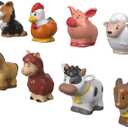 Fisher-Price Little People Toddler Toys Farm Animal Friends 8-Piece Figure Set for Pretend Play Ages 1+ Years