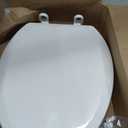 Elongated Toilet Seat Risers for Seniors, 2.5 Inch Elevated Toilet Seat with Slow Close, Non-Slip Raised Toilet Seat, 18.5" Fit for Elongated Toilet, White