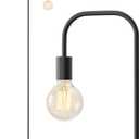 Oneach 63.75" Industrial LED Floor Lamp for Living Room Bedroom Reading Office Metal Minimalist Standing Lamp Tall Pole Lamps Office Black(Bulb not Included)