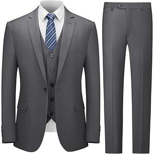 Cooper & Nelson mens Cooper & Nelson 3 Piece Suits for Men Business Suit Pants Set  38R. Small
