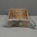 4 Pcs Buffet Risers, Wood Food Riser Dessert Display Stand for Party Wood Cupcake Stands Nesting Box for Display (Lightly Burnt)