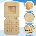 9 Hole Wooden Pegboard for Occupational Therapy Nine Hole Peg Test to Improve Fine Motor Coordination, Finger Dexterity, Concentration and Increase Reactionary Speed