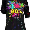 Halloween Shirts for Women: Party Short Sleeve Costumes Crewneck T-Shirt M