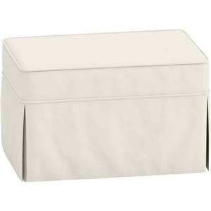 The Cotton Ottoman Slipcover Replacement. It Fits Pottery Barn PB Basic Ottoman. Dense Cotton Sofa Footstool Cover (Beige)