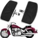Adjustable Motorcycle Floorboards, Universal Driver Rider Passenger Footboards Footrest Foot Pegs Accessories for Honda VTX1300/1800 Shadow 1100 Yamaha V Star 650 Suzuki C50 Kawasaki Front Rear Pedal
