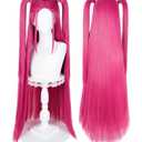 LABEAUT Rose Red Cosplay Wig for Women, Girls High Temp Synthetic Fiber Wig for Cosplay Synthetic Hair Halloween Costume Party Hair