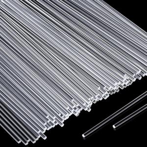 Vicenpal 120 Pcs 8 Inch Clear Acrylic Rods 2 mm Diameter Acrylic Dowel Rods Round Plastic Strip Cake Topper Sticks for DIY Crafts Party Decorations Gardening