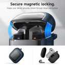 SURITCH for Samsung Galaxy Buds 3 Pro (2024) / Buds 3 (2024) / Buds3 FE (2025) Case, Magnetic Bumper Cases, Rugged Shockproof Protective Covers with Carabiner & Cleaning Kit & Removal Tool, Navy
