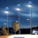 LTBLIGHT 240W Dusk to Dawn Parking Lot Light,Timed Dimmer Ploe Lights, 1x Max.240W