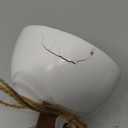 Mud Pie Med White Lacquer Candlestick