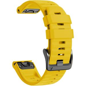 NotoCity Compatible with Fenix 6 Watchbands 22mm band for Fenix 8 47mm/Fenix 6/Fenix 6 Pro/Fenix 5/Fenix 5 Plus/Forerunner 935/Forerunner 945/Approach S60/Quatix 5(Yellow)