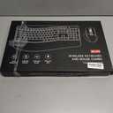 Wireless Keyboard and Mouse Combo, 2.4G Full Size Wave Keys Ergonomic Keyboard with Wrist Rest and 3-Level DPI Adjustable Wireless Ergonomic Mouse for Windows, Mac OS Desktop/Laptop/PC(Pink)