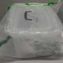 2 Packs Clear Storage Boxes with Lids, 12 Quarts & 6 Quarts Plastic Latching Bins Totes