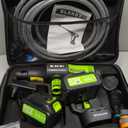 Portable Pressure Washer Cordless 2 Batteries - 1200PSI Brushless Battery Powered Power Washer with 6-in-1 Nozzle, Foam Cannon, 3 Power Level, Hand Held Pressure Washer for Cars Patio Driveway
