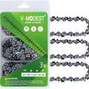 3-Pack 20 Inch Chainsaw Chains 80 Drive Links .325" Pitch .050" Gauge Full Chisel fit Husqvarna 450 Rancher 460 Rancher 445E 450E 545 mark II 550 XP(MII) 745 H30-80 Low Vibration Saw Chain Blade, M80