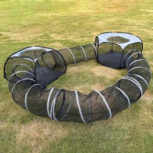 Large Outdoor Cat Tunnel and Tent Playpen - Pop Up Enclosure for Multiple Cats - Portable Outside Playhouse for Small Pets