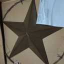 EBEI Metal Barn Star Circle Rustic Style Decorative 24" Vintage Texas Lone Star Dark Brown Western Home Wall Decor