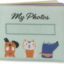Fanna Baby's My First Photo Album with Cat and Dog Patterns, Soft Cloth Photo Album with Color Pages for 10 Pictures (4x6 inches)