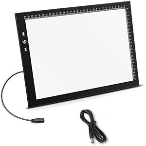 HSK 13”x 9” LED Artist tracing Light Box Copy Table, Adjustable High Brightness Light Pad for Tatto Drawing, Sketching, Animation, Diamond Painting Accessories