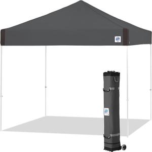 E-Z UP Pyramid Instant Shelter Canopy 10' x 10', Steel Grey