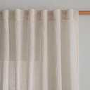 MYSKY HOME Natural Linen Curtains for Living Room, Semi Sheer Curtains & Drapes 84 inches Length 2 Panels Set Farmhouse Country Style Back Tab Draperies for Sliding Glass Door, 50" Wide, Linen