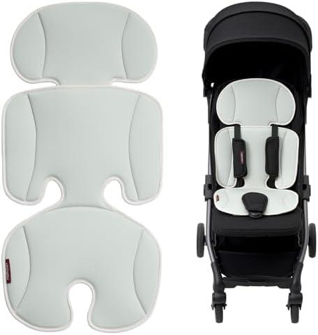 Momcozy Stroller Cooling Pad | Universal Soft Cooler Pad, Breathable & Adjustable Car Seat Liner | Detachable 2-Piece Cooling Cushion | Fits Strollers, Car Seat, High Chair, Bassinet, Swing