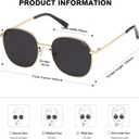 SOJOS Classic Trendy Square Sunglasses for Women Men Cute Big Frame Gold Shades SJ1137 (Bright Gold/Grey)