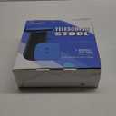 Collapsible Camping Stool with Seat Cushion & Nylon Bag, Square Portable Telescopic Stool, Lightweight Sturdy Foldable Stool for Camp Fishing Picnic, Max Load 550 lb