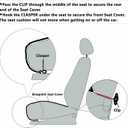 OGLAND Fluffy Genuine Sheepskin Car Seat Cover for Auto Fuzzy Interior Accessories Cushion with Soft Wool Natural Fur Non-Slip (Pearl, Front20*20Inch)