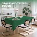 10 Pack Premium Disposable Plastic Tablecloth 54" X 108" Rectangle Table Cover for Birthdays Weddings Christmas Anniversary Buffet Table (Green)
