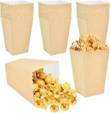Pack of 20 Popcorn Bags Small Popcorn Boxes Retro Popcorn Bags Candy Container Candy Kraft Paper Snack for Party Snacks Sweets Popcorn Gift Bags Christmas (S)