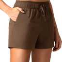 Colorfulkoala Womens Mid-Rise Casual Shorts with Adjustable Waistband 4 Pockets 3.5" Inseam for Lounge Running Strolling (Black)