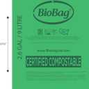 2.6 Gallon Compostable Food Scrap Bags by BioBag, 100 Count, BPI Certified, Meets ASTM D6400 Standards, Made in USA, Kitchen Counter Bin Liners