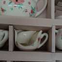 Porcelain Tea Set for Girls, Tea Party Set for Little Girls, Kids Tea Set Kitchen Pretend Play, Princess Tea Time Playset with Teapot Cups Carry Case, Toddler Girl Toys Birthday Gifts Age 3+