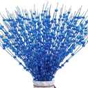 Megoogo 12 PCS Glittery Blue Berry Stems, Blue Sparkling Christmas Tree Picks Royal Artificial Berries Stems Ornaments Christmas Branches for Xmas Wreath Holiday Home DIY Decor