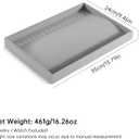 Velvet Jewelry Display Tray For Bracelet Pendant Necklace, Multi-Slot Stackable Storage Tray For Long Chain Jewelries, Drawer Insert Jewelry Organizer (Gray)