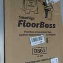 SmartSign 25 x 12 inch Caution - Attendant Cleaning Restroom Two-Sided Folding Floor Sign with Falling Symbol, Portable and Lightweight A-Frame, Easy Grip Handle, Plastic, Black and Yellow