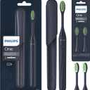Philips Sonicare Battery Toothbrush, Brush Head Bundle, Midnight Blue, BD1002/AZ (3 Count (Pack of 1))