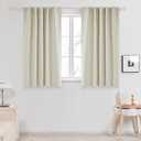 Deconovo Blackout Curtains  Room Darkening, Noise-Reducing, Thermal Insulated  Energy-Efficient Window Treatment for Bedroom, Living Room & Home Office  2 Panels, Light Beige, 42W x 54L Inch (42"W x 54"L (Pack of 2))
