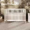 Dream On Me Synergy Wave 5-in-1 Convertible Crib in Cannoli Cream, JPMA & Greenguard Gold Certified, Converts from a Baby Crib to a Toddler Bed, Daybed, and Full-Size Bed