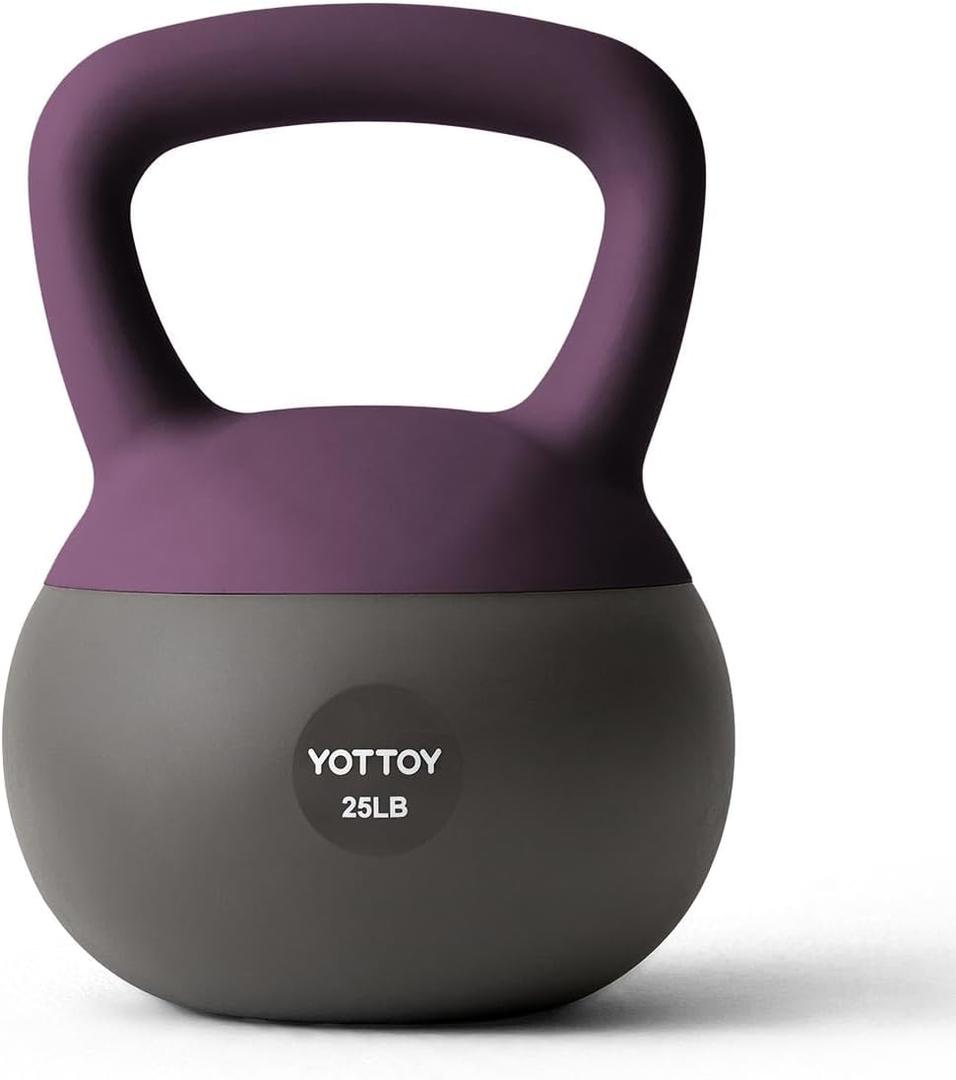 YOTTOY Soft Kettlebells, 25 lb kettlebell with Anti-Slip Base & Impact-Resistant Design - Perfect for Strength Training Kettlebells Weightlifting, Personal Training