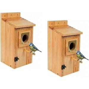 Bird Houses for Outside Clearance with Copper Guard, Cedar Bird House Outdoor, Bluebird Finch Swallow Wren Chickadee No Assembly Required, 1 Pack