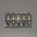 Energetic E12 LED Classic Candelabra Clear Light Bulb, 4W, Equivalent 40W, 400 Lumens, Cool White 4000K, Filament Clear Glass Candelabra B11 Bulb, Non-Dimmable, Pack of 5